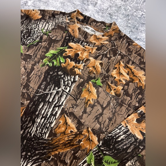 Vintage 90s Camo Realtree Jerzees Long Sleeve Shirt Made in USA - Picture 2 of 4